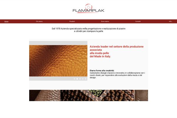 Il sito Flamarplak &egrave; stato realizzato da ideositiweb