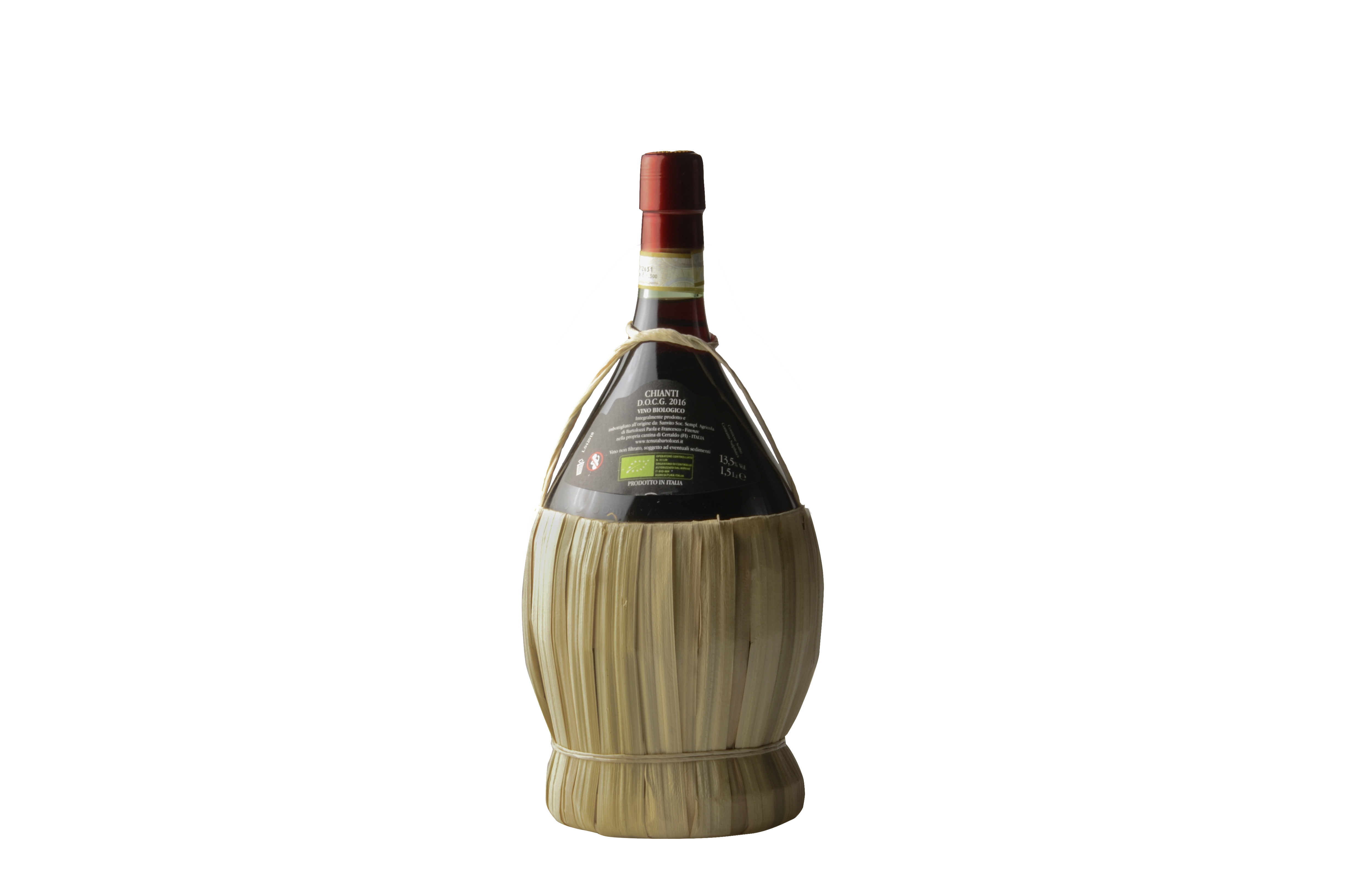 Foto di fiasco di vino retro