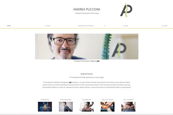 Sito di presentazione dello studio di Puccioni Andrea Osteopata Fucecchio